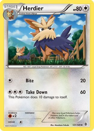 [PKM] Herdier (121/149) [Black & White: Boundaries Crossed]
