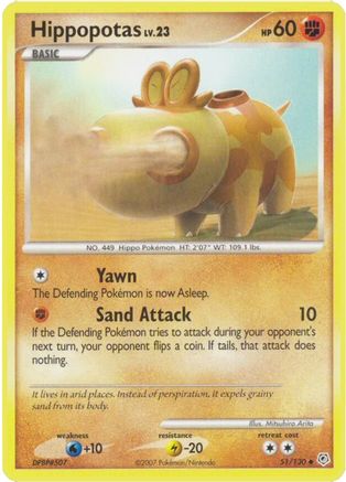 [PKM] Hippopotas (51/130) [Diamond & Pearl: Base Set]