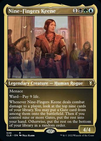 {R} Nine-Fingers Keene (Foil Etched) [Commander Legends: Battle for Baldur's Gate][CLB 546]