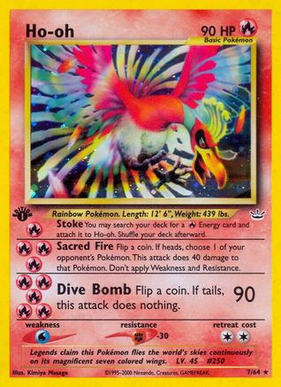 [PKM] Ho-oh (7/64) [Neo Revelation 1st Edition]