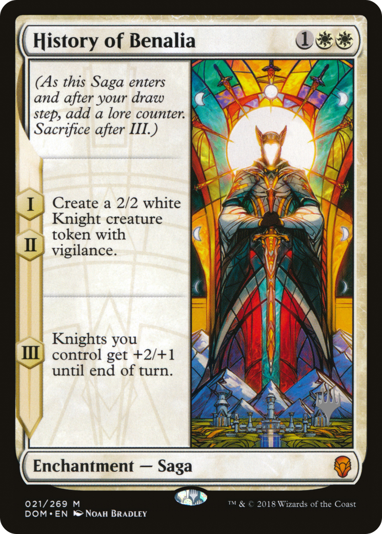 {R} History of Benalia (Promo Pack) [Dominaria Promos][PP DOM 021]