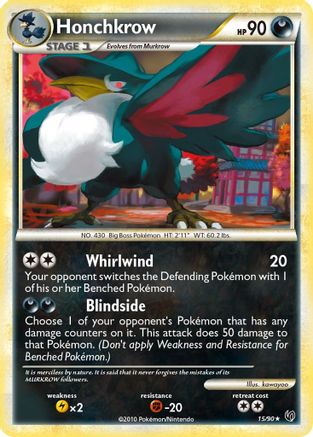 [PKM-R] Honchkrow (15/90) [HeartGold & SoulSilver: Undaunted]