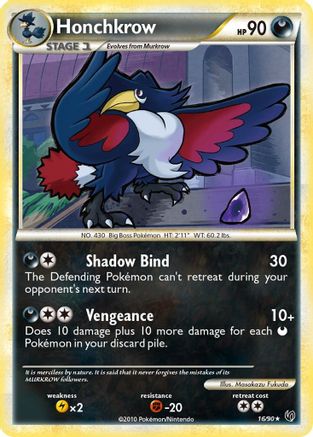 [PKM] Honchkrow (16/90) [HeartGold & SoulSilver: Undaunted]