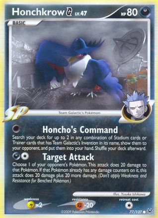 [PKM] Honchkrow G (77/127) [Platinum: Base Set]