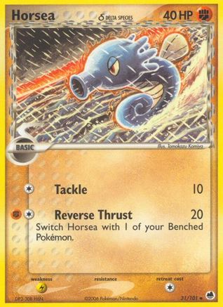 [PKM-C] Horsea (31/101) (Delta Species) (Stamped) [EX: Dragon Frontiers]