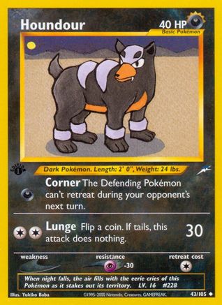 [PKM] Houndour (43/105) [Neo Destiny 1st Edition]