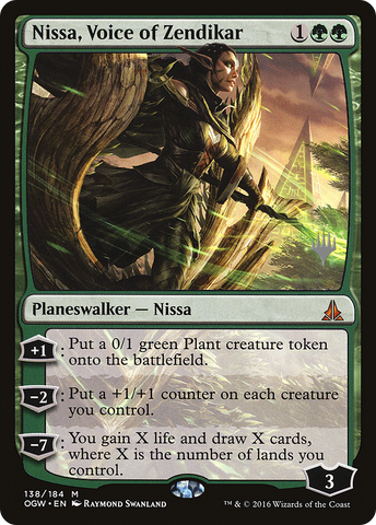 {R} Nissa, Voice of Zendikar (Promo Pack) [Oath of the Gatewatch Promos][PP OGW 138]