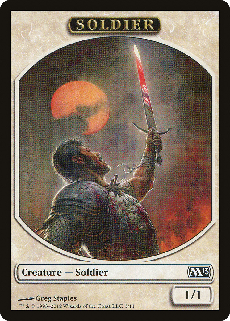 {T} Soldier Token [Magic 2013 Tokens][TM13 003]