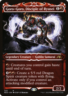 {R} Goro-Goro, Disciple of Ryusei (Showcase Samurai) [Kamigawa: Neon Dynasty][NEO 320]