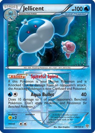 [PKM] Jellicent (39/135) [Black & White: Plasma Storm]