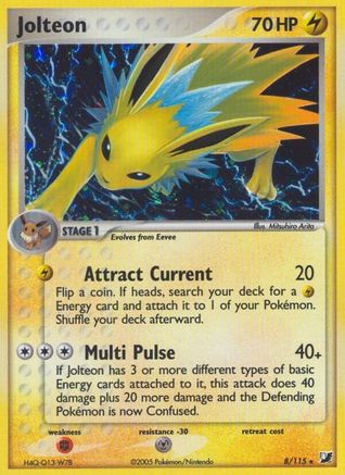 [PKM-R] Jolteon (8/115) (Stamped) [EX: Unseen Forces]