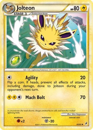 [PKM] Jolteon (45/95) [HeartGold & SoulSilver: Call of Legends]