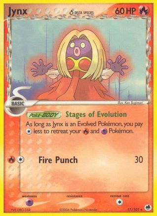 [PKM-R] Jynx (17/101) (Delta Species) (Stamped) [EX: Dragon Frontiers]