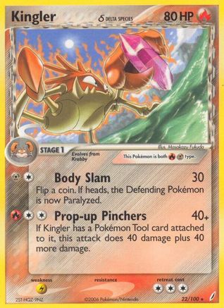 [PKM-R] Kingler (22/100) (Delta Species) (Stamped) [EX: Crystal Guardians]