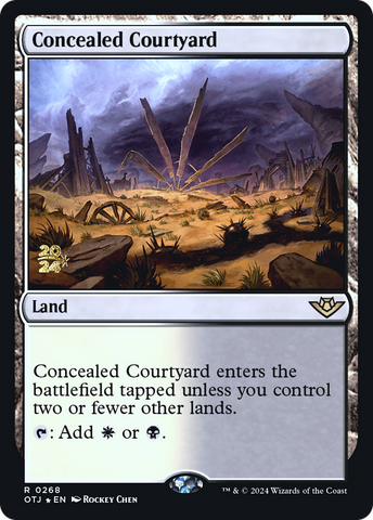 {@R} Concealed Courtyard (OTJ) [Outlaws of Thunder Junction Prerelease Promos][PR OTJ 268]