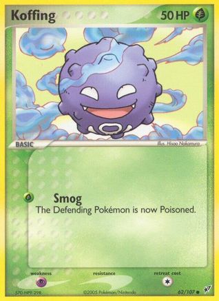 [PKM] Koffing (62/107) (Stamped) [EX: Deoxys]