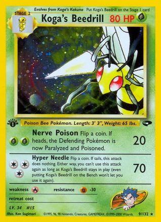 [PKM] Koga's Beedrill (9/132) [Gym Challenge Unlimited]