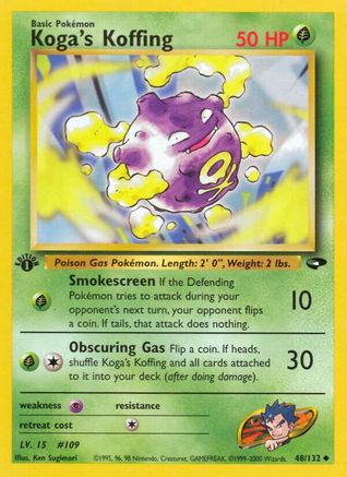 [PKM] Koga's Koffing (48/132) [Gym Challenge 1st Edition]