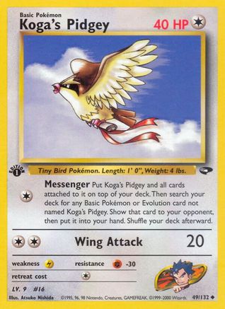 [PKM] Koga's Pidgey (49/132) [Gym Challenge 1st Edition]