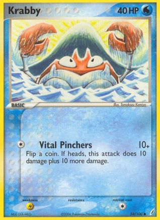 [PKM] Krabby (54/100) (Stamped) [EX: Crystal Guardians]