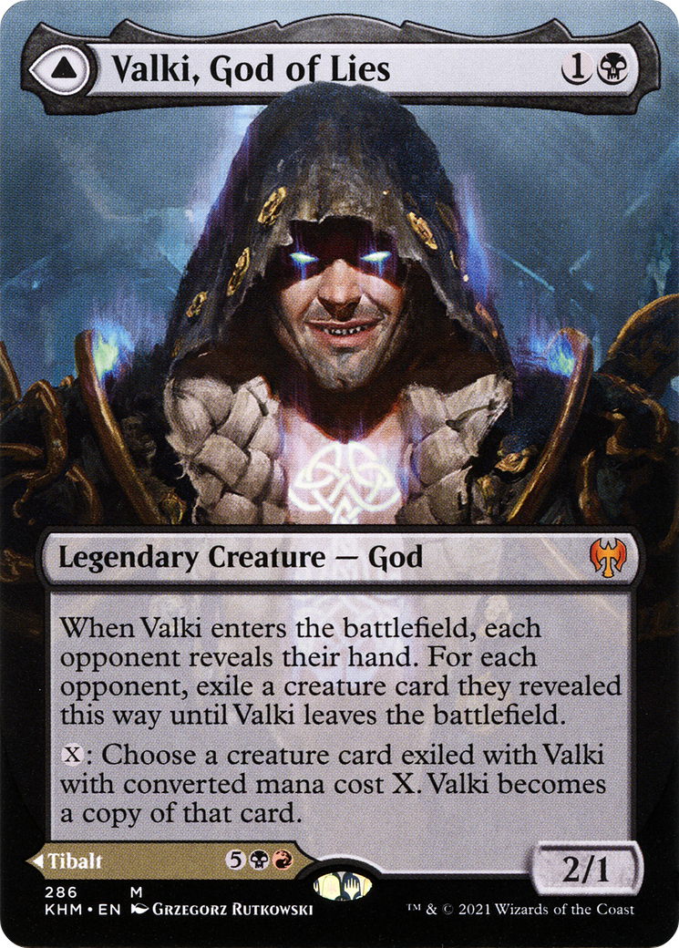 {R} Valki, God of Lies // Tibalt, Cosmic Impostor (Borderless) [Kaldheim][KHM 286]