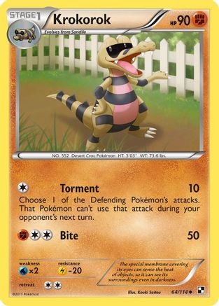 [PKM] Krokorok (64/114) [Black & White: Base Set]