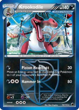 [PKM] Krookodile (70/116) [Black & White: Plasma Freeze]