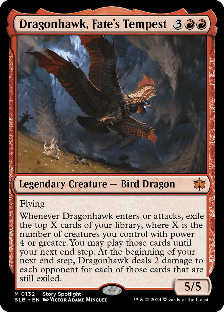{@R} Dragonhawk, Fate's Tempest [Bloomburrow][BLB 132]