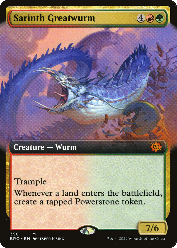 {R} Sarinth Greatwurm (Extended Art) [The Brothers' War][BRO 358]