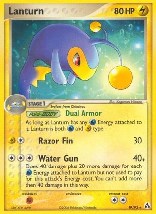 [PKM-R] Lanturn (19/92) (Stamped) [EX: Legend Maker]