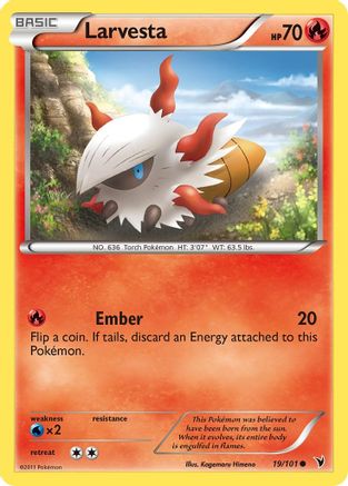 [PKM] Larvesta (19/101) [Black & White: Noble Victories]