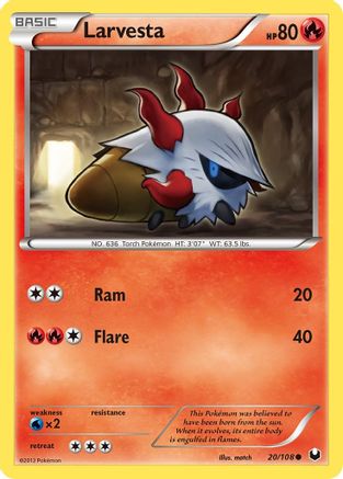 [PKM] Larvesta (20/108) [Black & White: Dark Explorers]