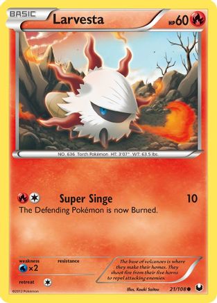 [PKM] Larvesta (21/108) [Black & White: Dark Explorers]