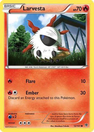 [PKM] Larvesta (12/101) [Black & White: Plasma Blast]