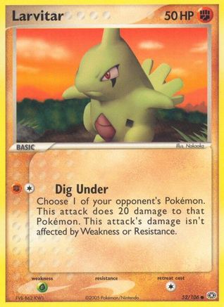 [PKM] Larvitar (52/106) (Stamped) [EX: Emerald]