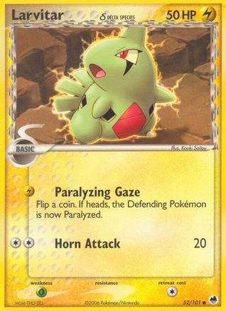 [PKM-C] Larvitar (52/101) (Delta Species) (Stamped) [EX: Dragon Frontiers]