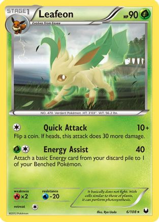 [PKM] Leafeon (6/108) [Black & White: Dark Explorers]