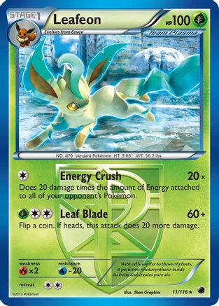 [PKM-R] Leafeon (11/116) [Black & White: Plasma Freeze]