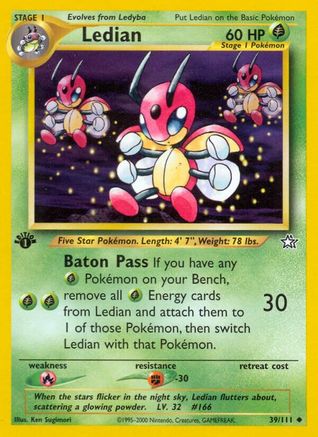 [PKM] Ledian (39/111) [Neo Genesis 1st Edition]
