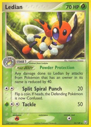 [PKM] Ledian (23/109) (Stamped) [EX: Team Rocket Returns]