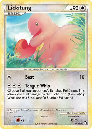 [PKM] Lickitung (66/102) [HeartGold & SoulSilver: Triumphant]