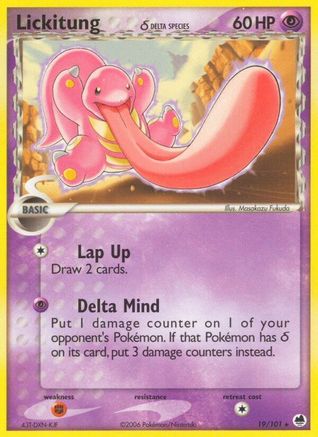 [PKM-R] Lickitung (19/101) (Delta Species) (Stamped) [EX: Dragon Frontiers]