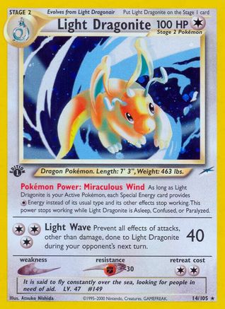 [PKM-R] Light Dragonite (14/105) [Neo Destiny 1st Edition]