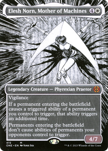 {R} Elesh Norn, Mother of Machines (Borderless Manga) [Phyrexia: All Will Be One][ONE 415]
