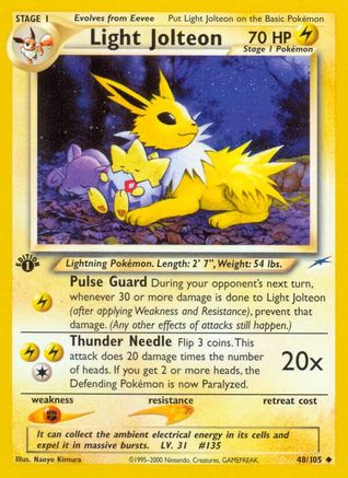 [PKM] Light Jolteon (48/105) [Neo Destiny 1st Edition]