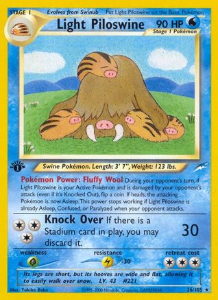 [PKM-R] Light Piloswine (26/105) [Neo Destiny 1st Edition]