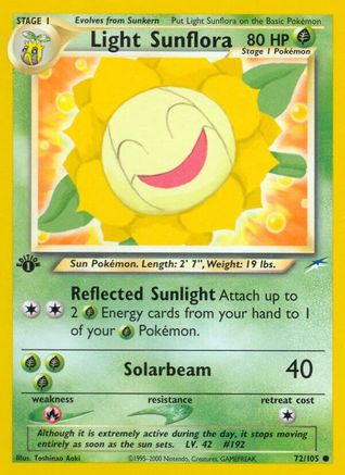 [PKM] Light Sunflora (72/105) [Neo Destiny 1st Edition]