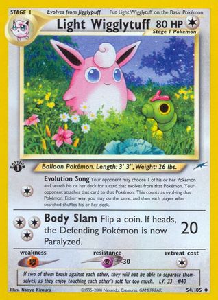 [PKM-C] Light Wigglytuff (54/105) [Neo Destiny 1st Edition]