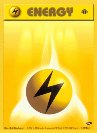 [PKM BE] Lightning Energy (130/132) [Gym Challenge 1st Edition]