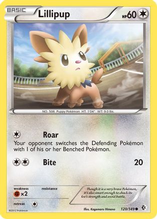[PKM] Lillipup (120/149) [Black & White: Boundaries Crossed]